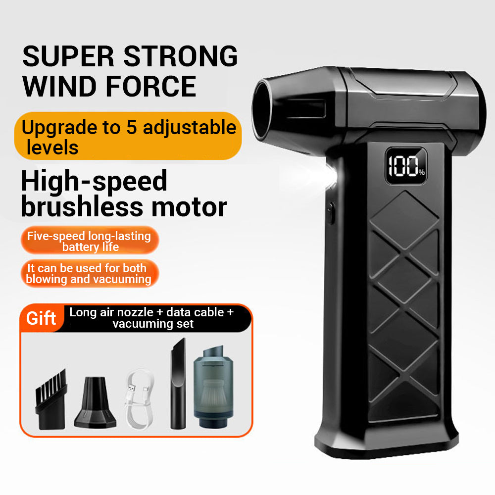 Powerful Dust Blower 800000RPM Brushless Motor Type-C Rechargeable Outdoor Air Duster Blower Air Blower Cleaning PC Turbo Fan