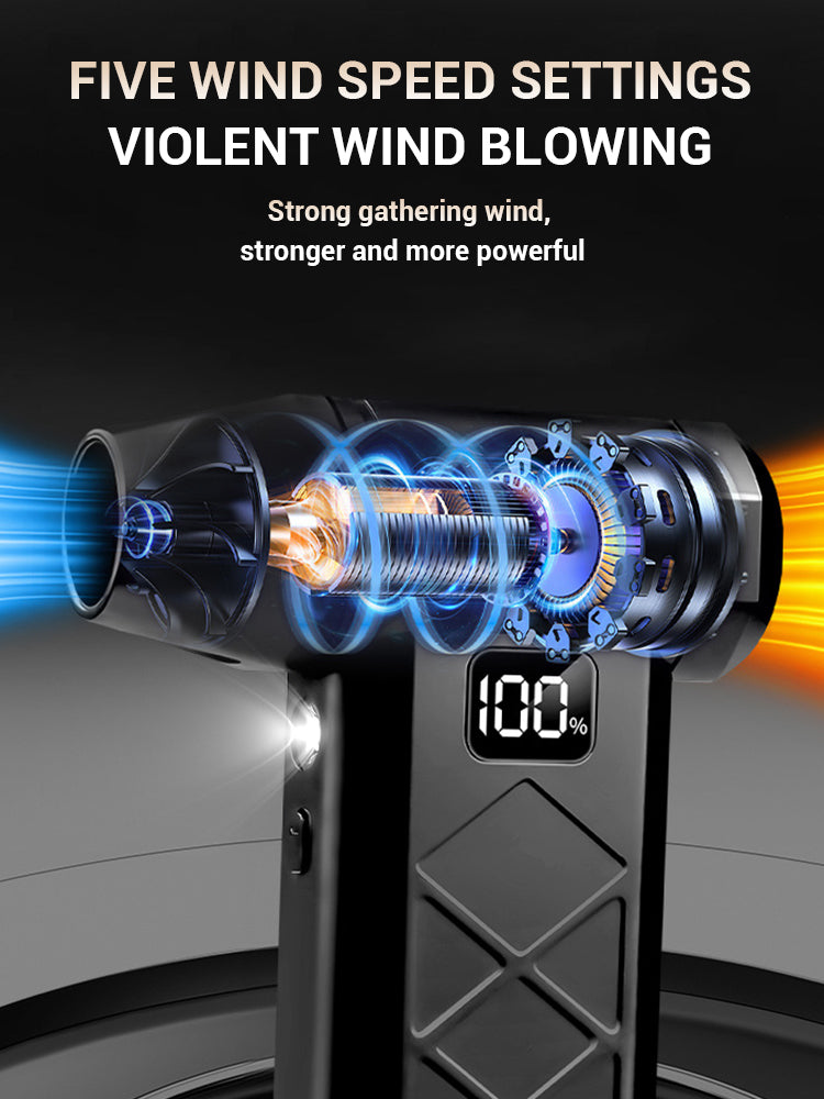 Powerful Dust Blower 800000RPM Brushless Motor Type-C Rechargeable Outdoor Air Duster Blower Air Blower Cleaning PC Turbo Fan