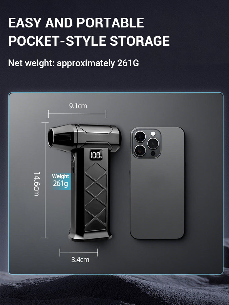 Powerful Dust Blower 800000RPM Brushless Motor Type-C Rechargeable Outdoor Air Duster Blower Air Blower Cleaning PC Turbo Fan