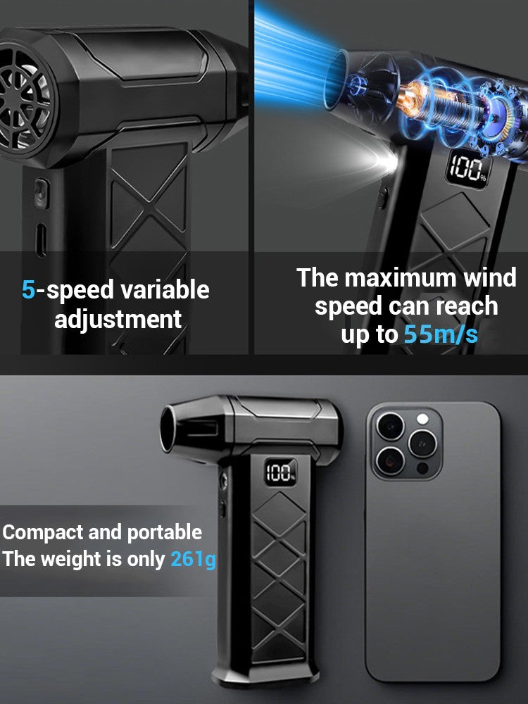 Powerful Dust Blower 800000RPM Brushless Motor Type-C Rechargeable Outdoor Air Duster Blower Air Blower Cleaning PC Turbo Fan